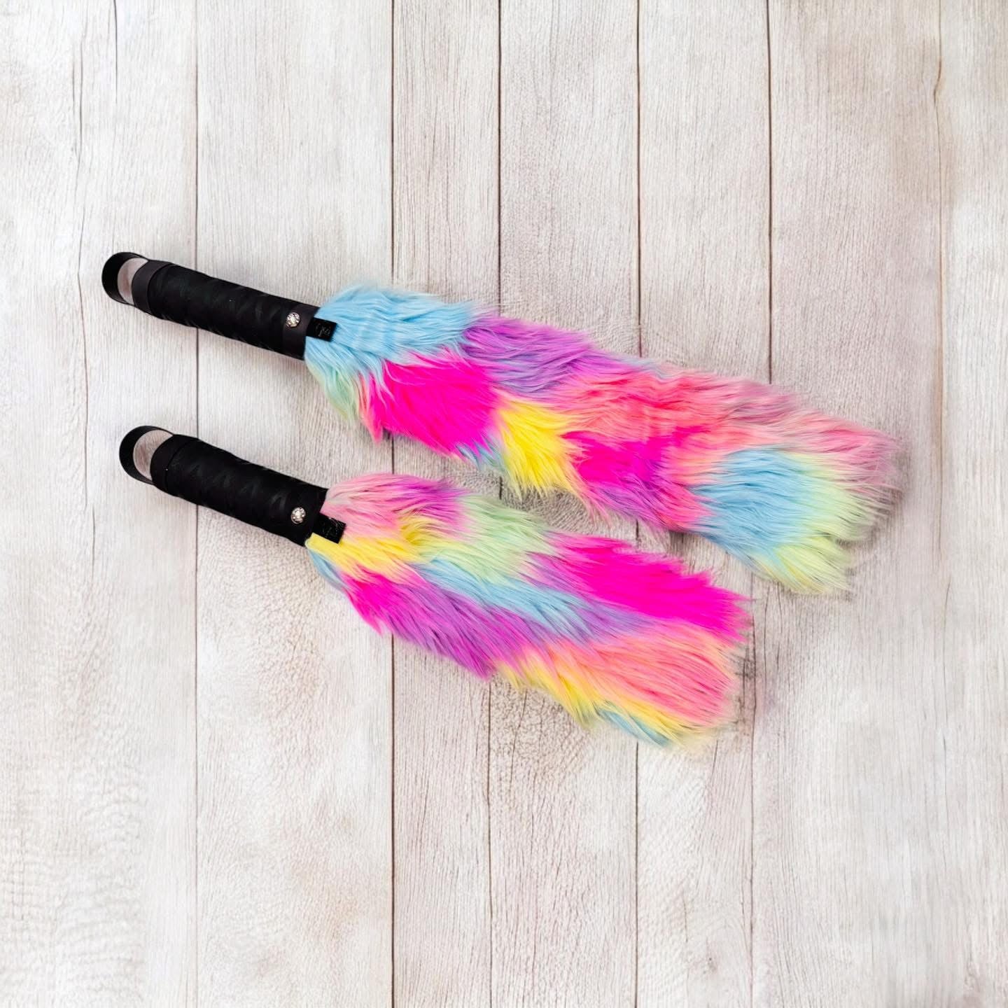 Faux fur and Rubber Paddles